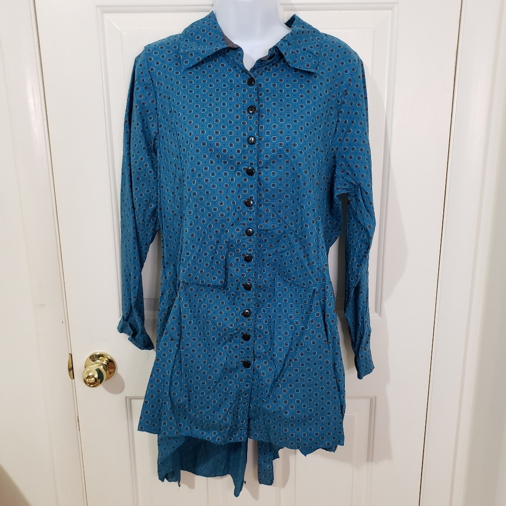 Tulip Asymmetrical Tunic Shirt S